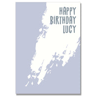 Personalised Lilac Happy Birthday Card